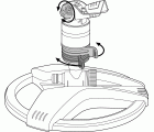 Aspersor con turbina sectorial con Base Comfort