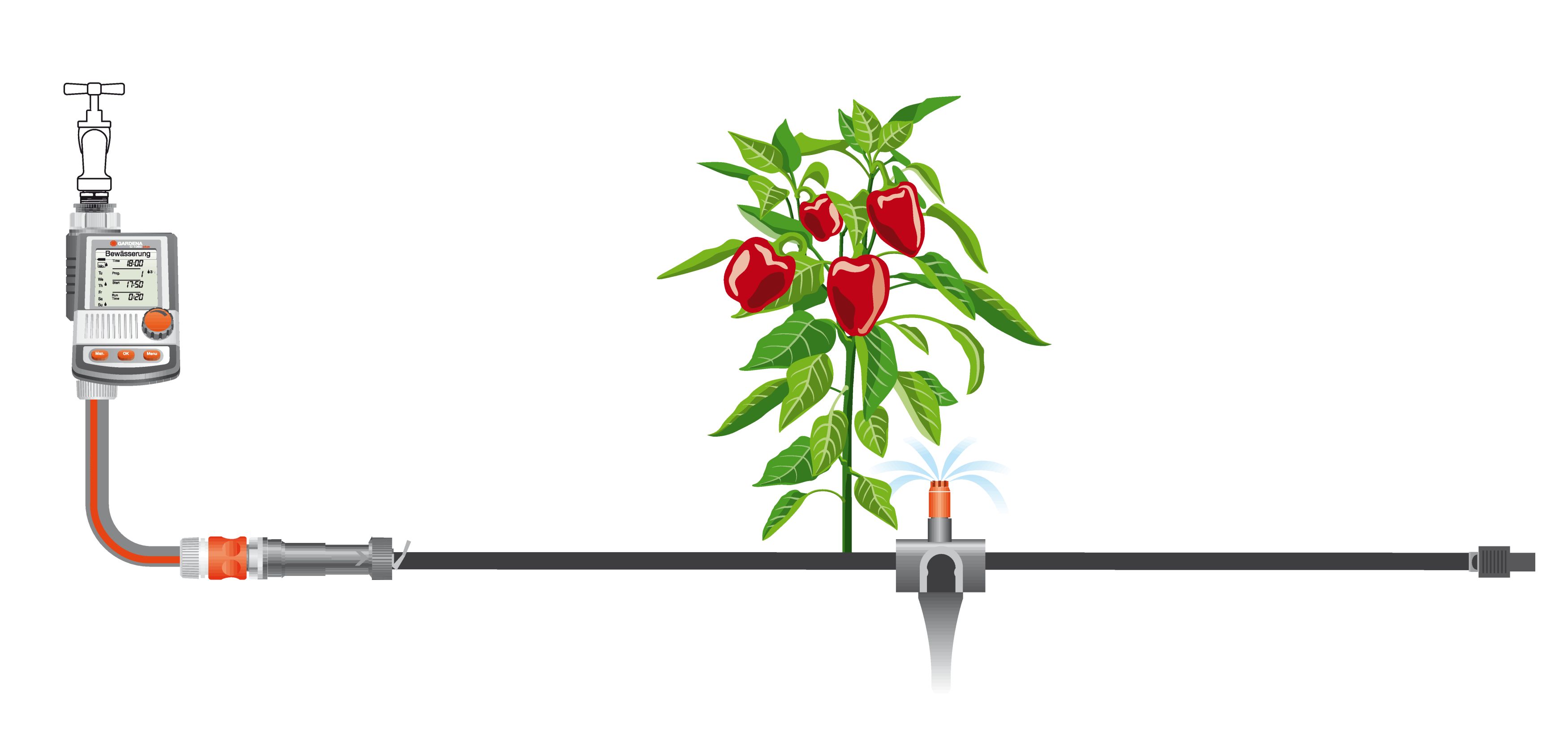 Aspersor pequeñas superficies Quick & Easy