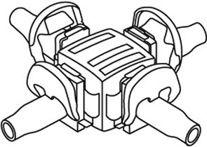 Pieza en cruz de 4,6 mm (3/16\\\")