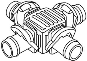 Pieza en cruz de 13 mm (1/2\\\")