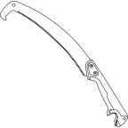 Sierra de jardín curvada con gancho combisystem 300PP em