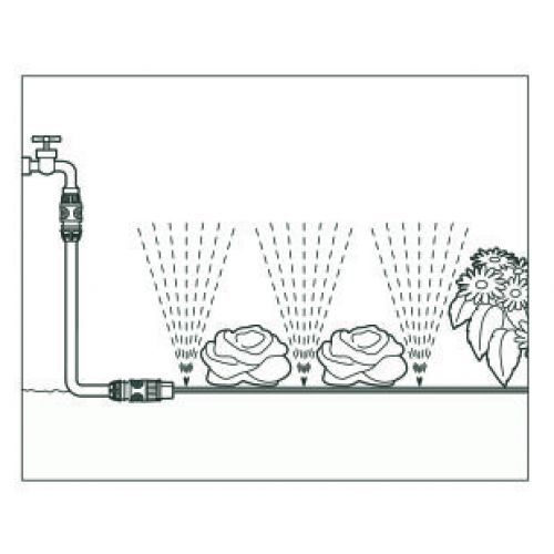 Manguera microperforada naranja de 7,5 m