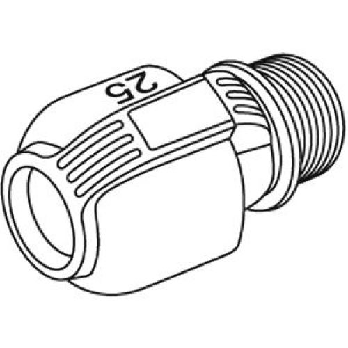Conector de 25 mm y rosca macho de 1\\\"
