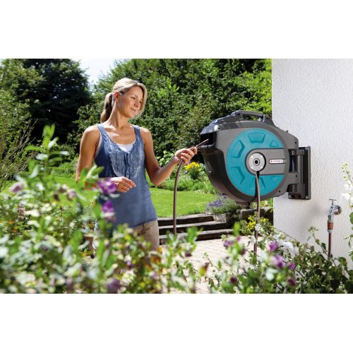 Soporte portamanguera mural roll-up automatic 25