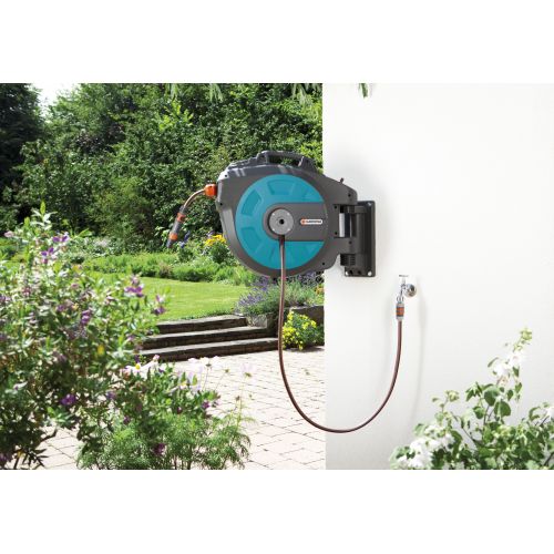 Soporte portamanguera mural roll-up automatic 25