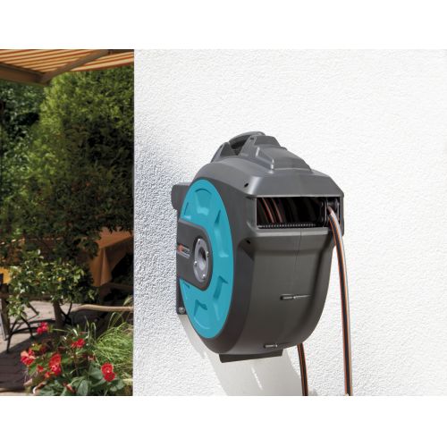 Soporte portamanguera mural roll-up automatic 25