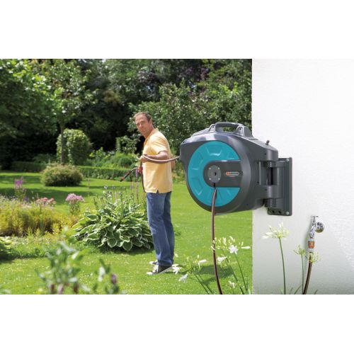 Soporte portamanguera mural roll-up automatic 35