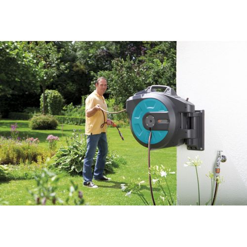 Soporte portamanguera mural roll-up automatic 35