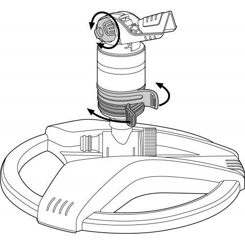 Aspersor con turbina sectorial con Base Comfort