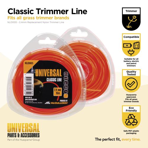Hilo de nylon redondo 2,4mm x 15m