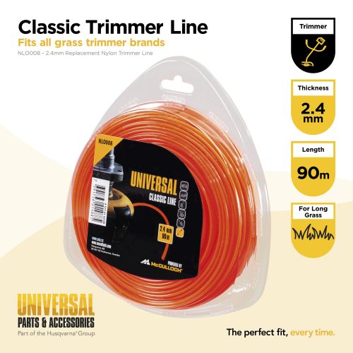 Hilo de nylon redondo 2.4mm x 90m