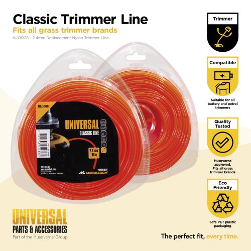 Hilo de nylon redondo 2.4mm x 90m