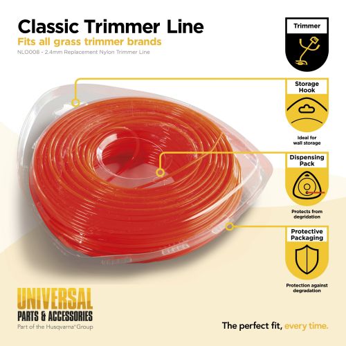 Hilo de nylon redondo 2.4mm x 90m