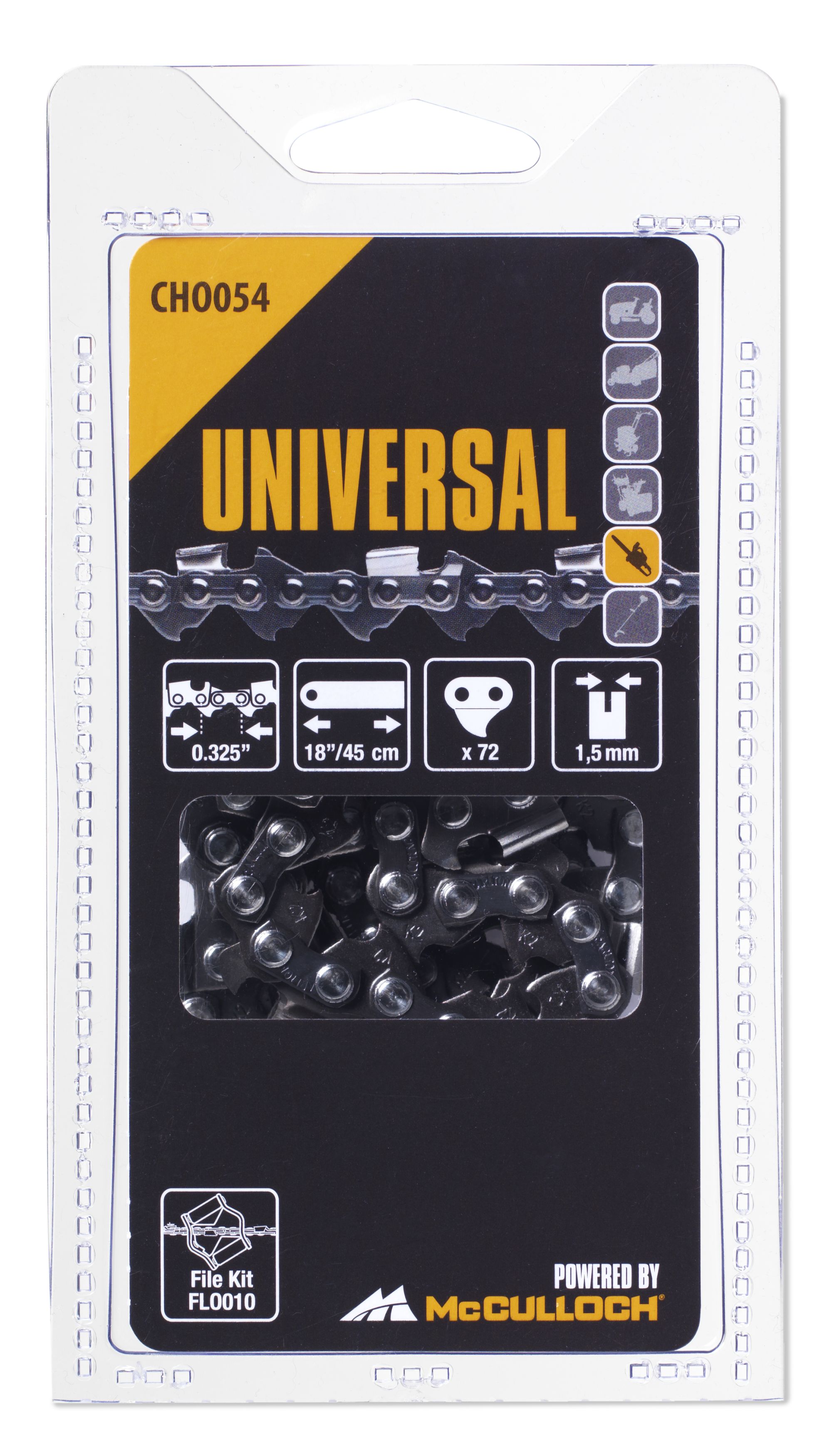 Cadena 18\\\" / 45 cm / 72 eslabones / 0,325\\\" / 1,5 mm