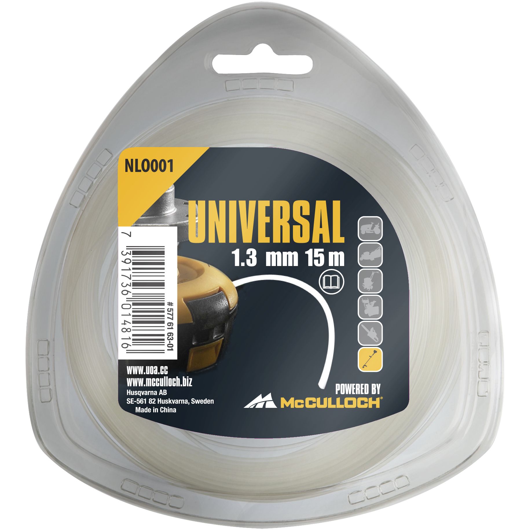 Hilo de nylon redondo 1.3mm x 15m