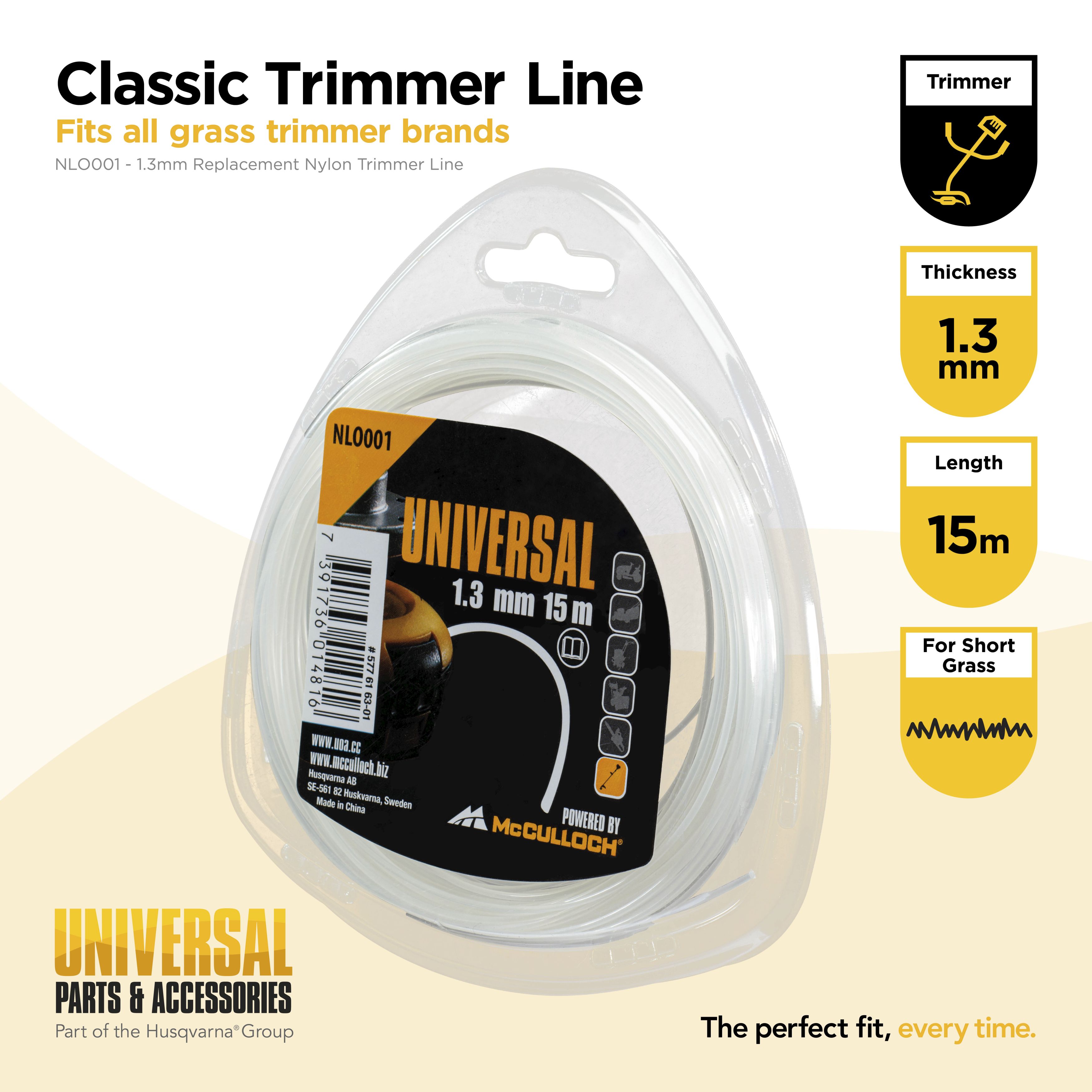 Hilo de nylon redondo 1.3mm x 15m