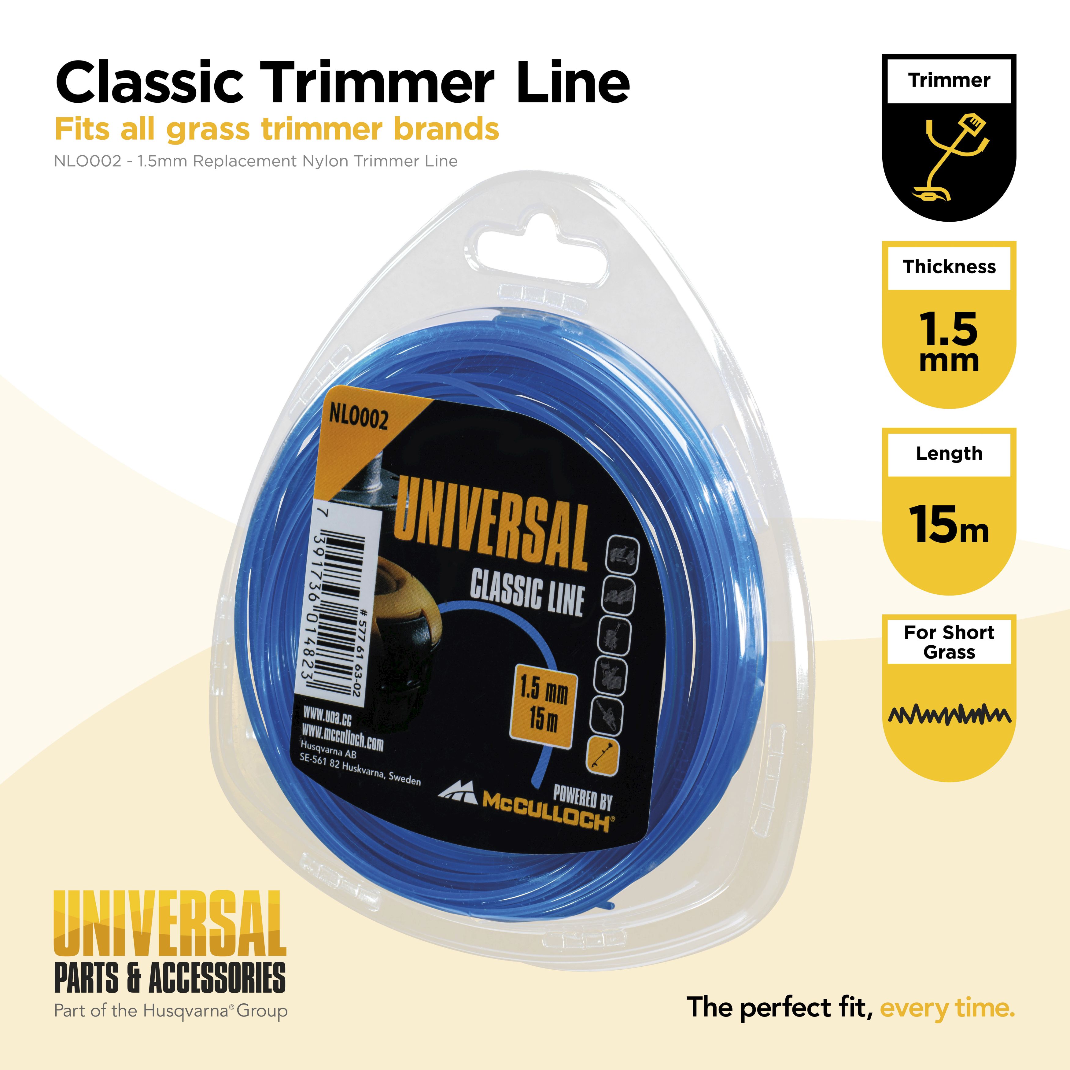 Hilo de nylon redondo 1.5mm x 15m