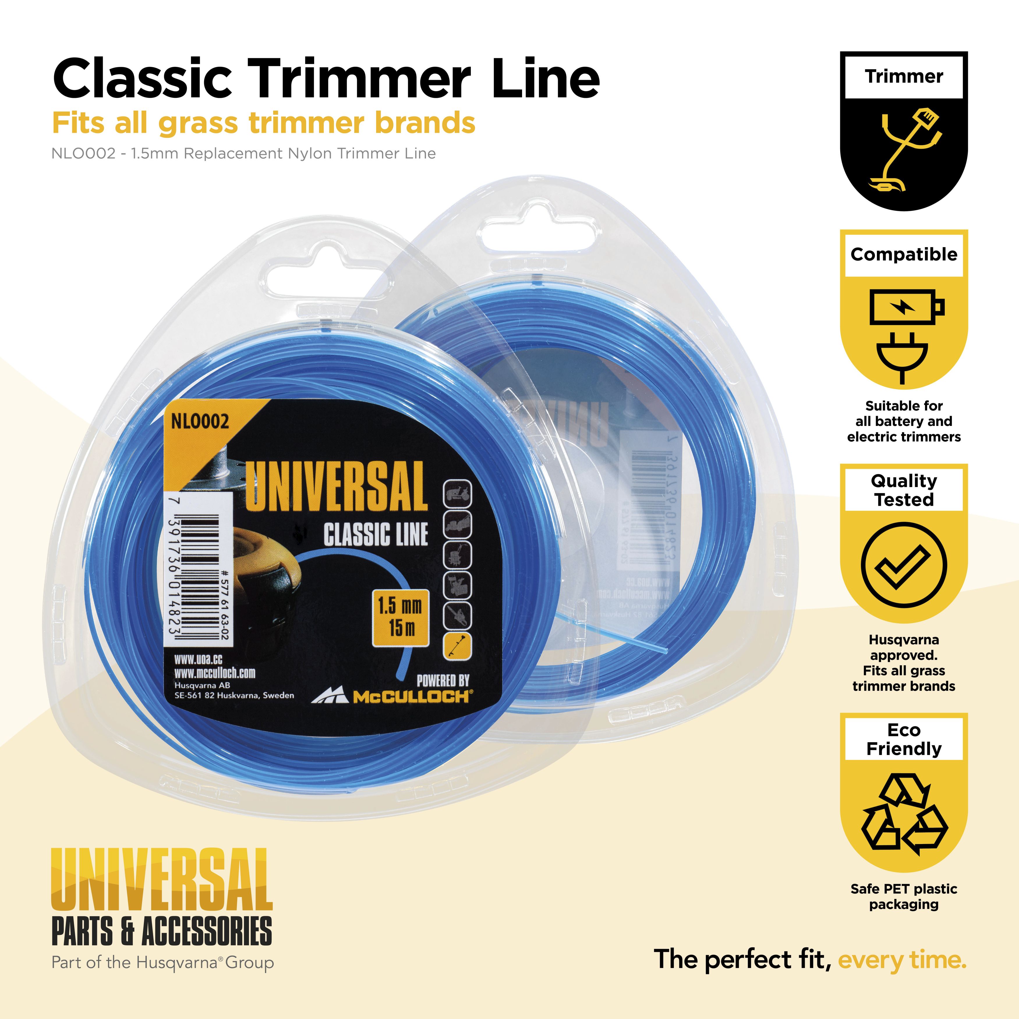 Hilo de nylon redondo 1.5mm x 15m