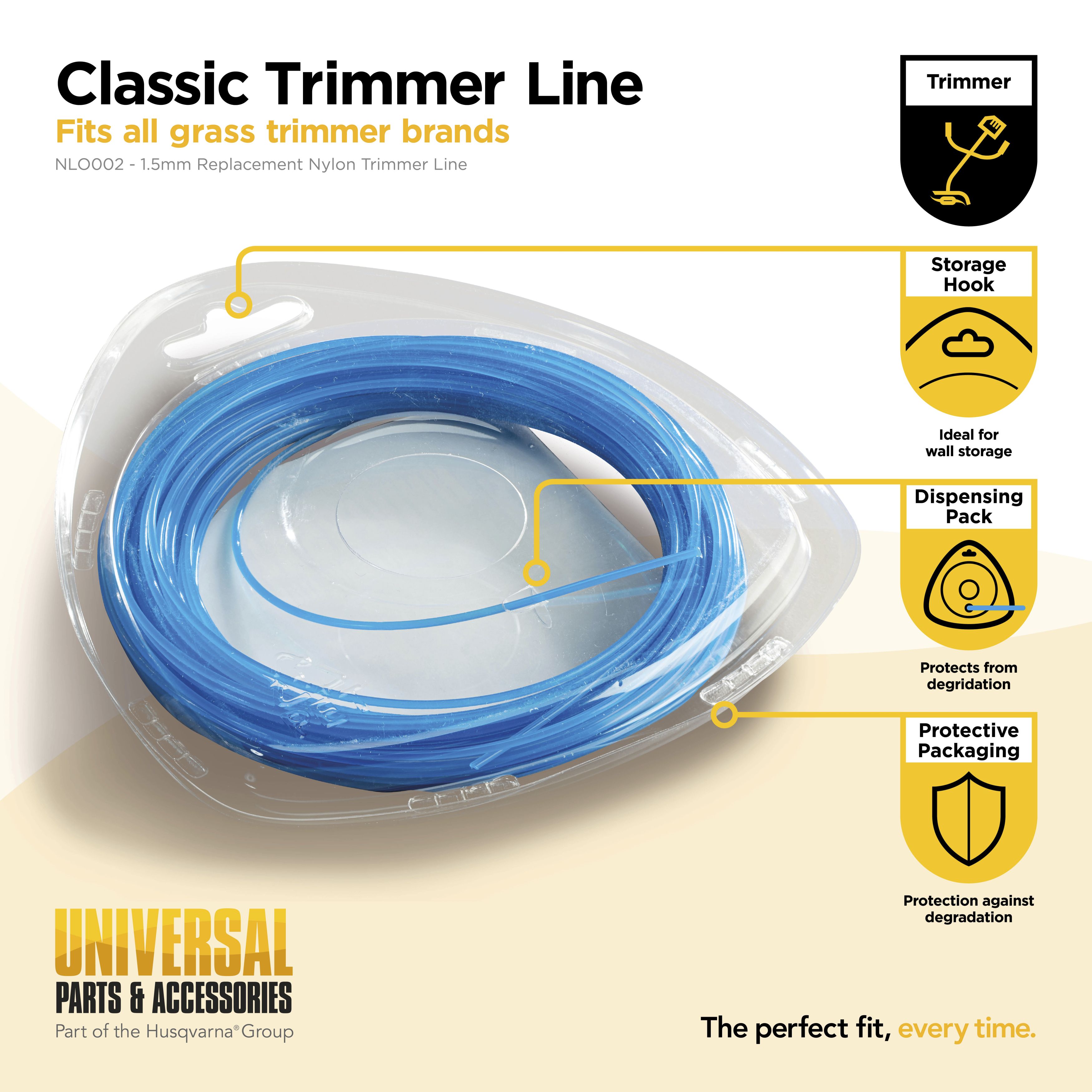 Hilo de nylon redondo 1.5mm x 15m