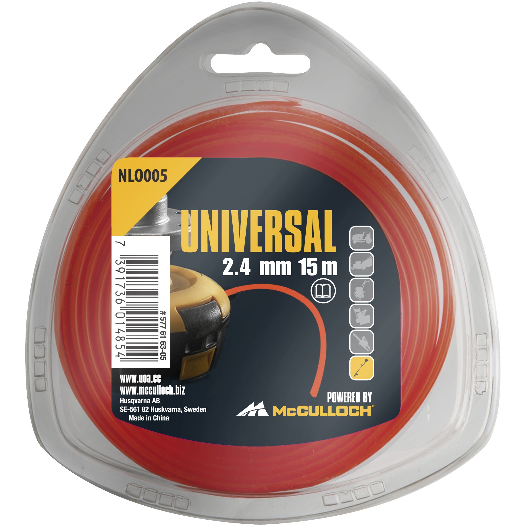 Hilo de nylon redondo 2,4mm x 15m