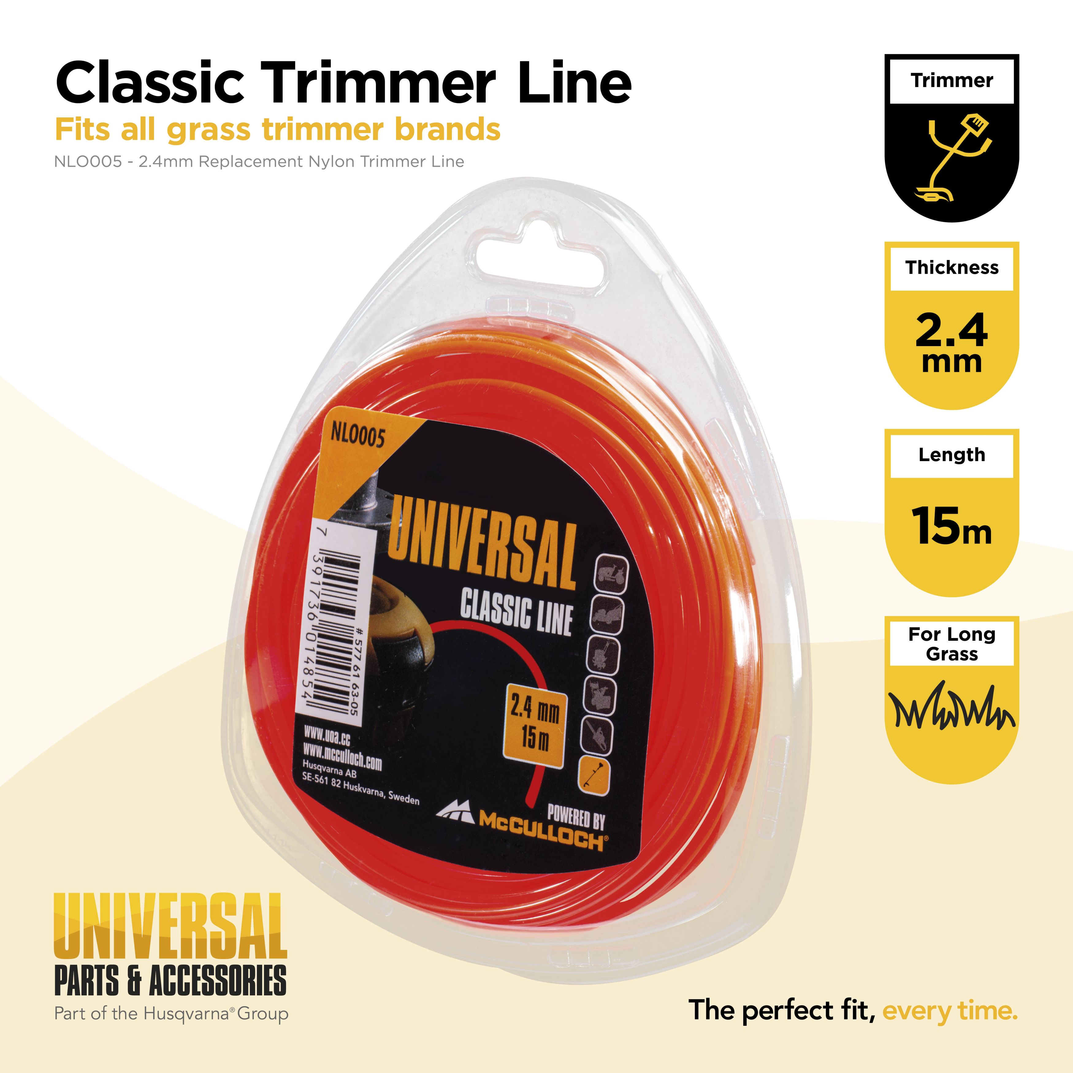 Hilo de nylon redondo 2,4mm x 15m