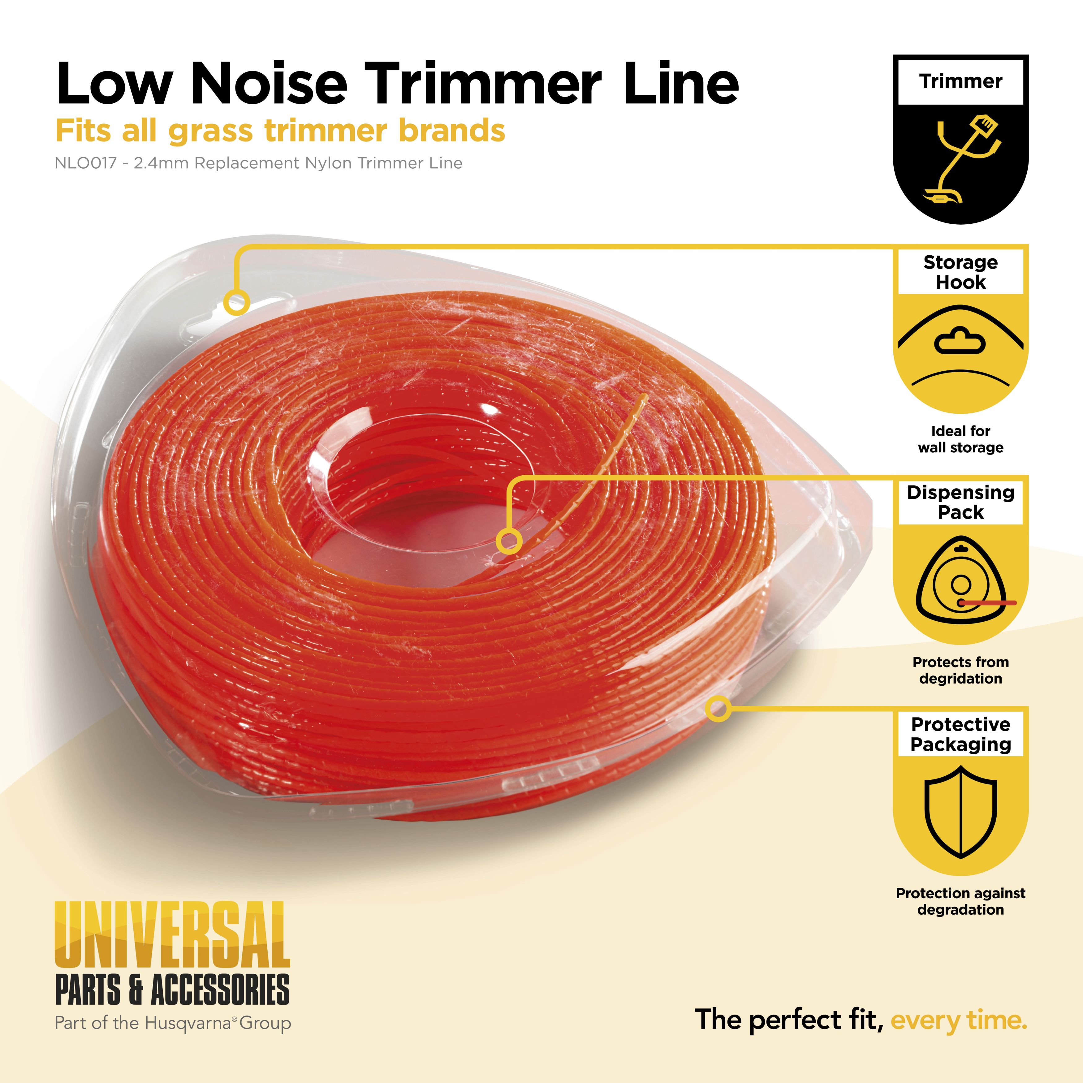 Hilo de nylon 2.4mm x 90m - Silencioso