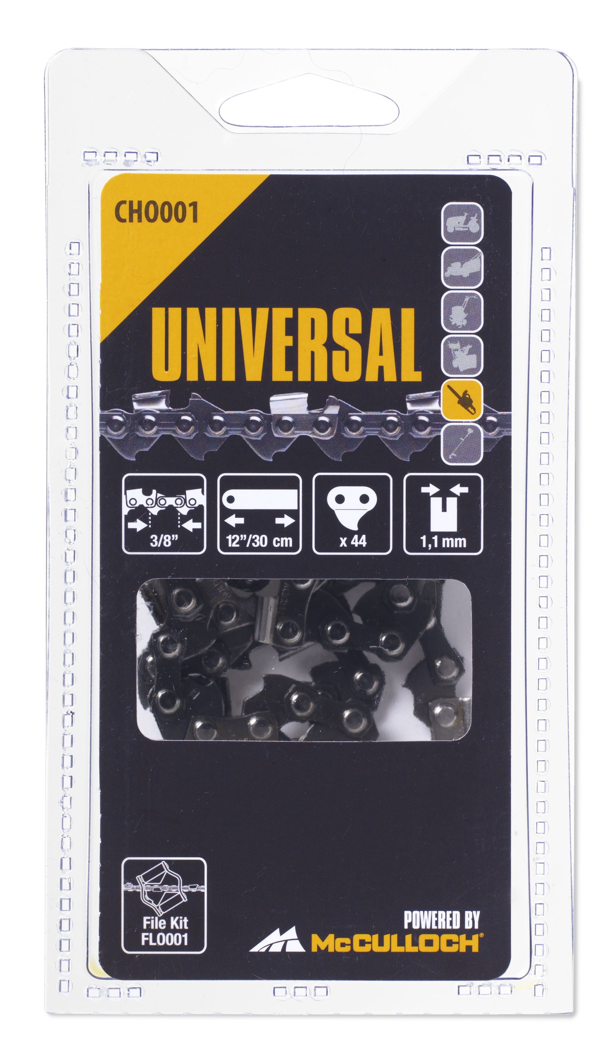 Cadena 12\\\" / 30 cm / 44 eslabones / 3/8\\\" / 1,1 mm