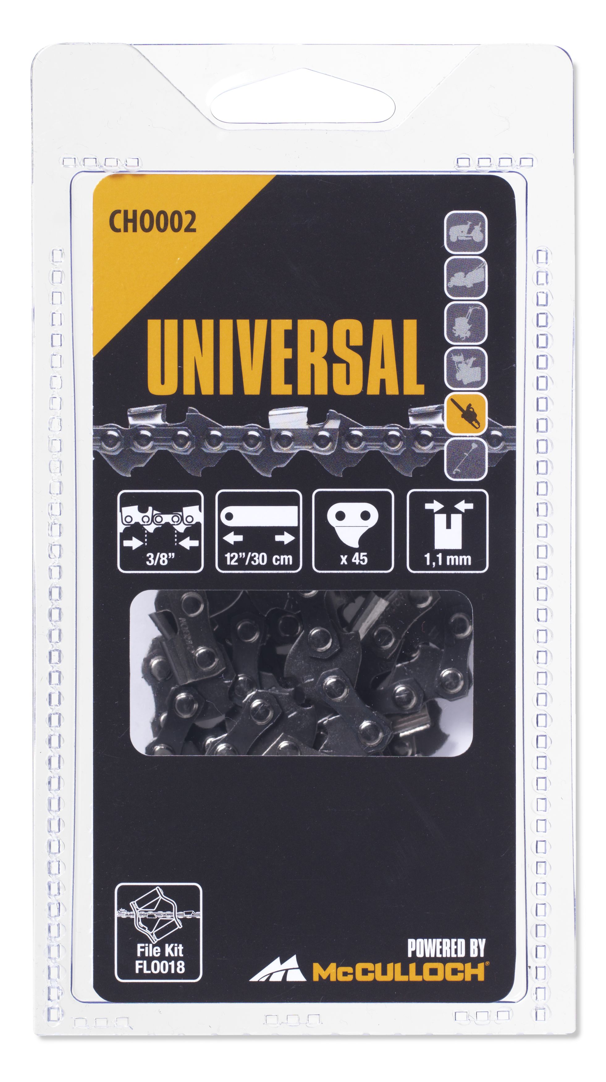 Cadena 12\\\" / 30 cm / 45 eslabones / 3/8\\\" / 1,1 mm