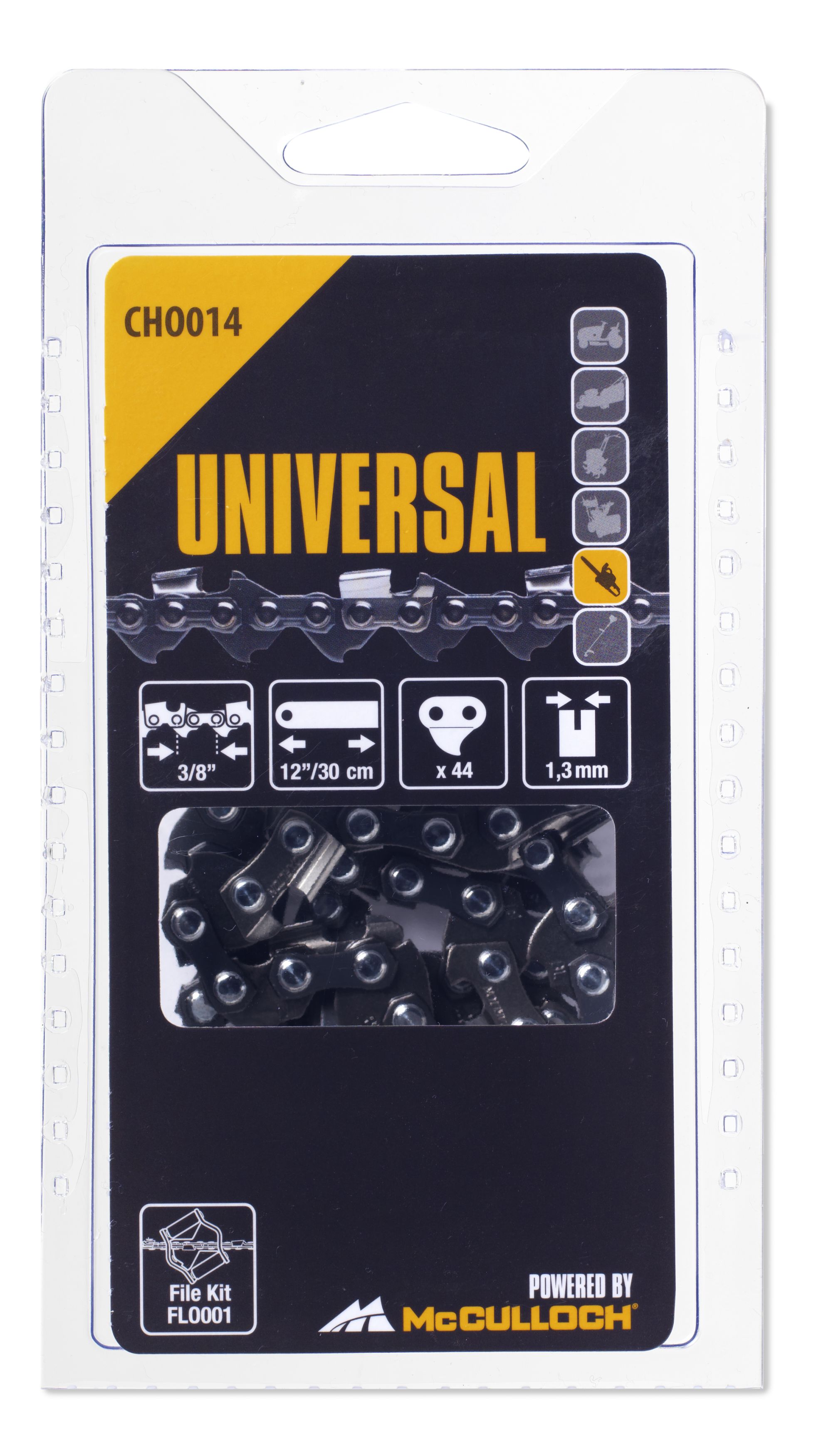 Cadena 12\\\" / 30 cm / 44 eslabones / 3/8\\\" / 1,3 mm