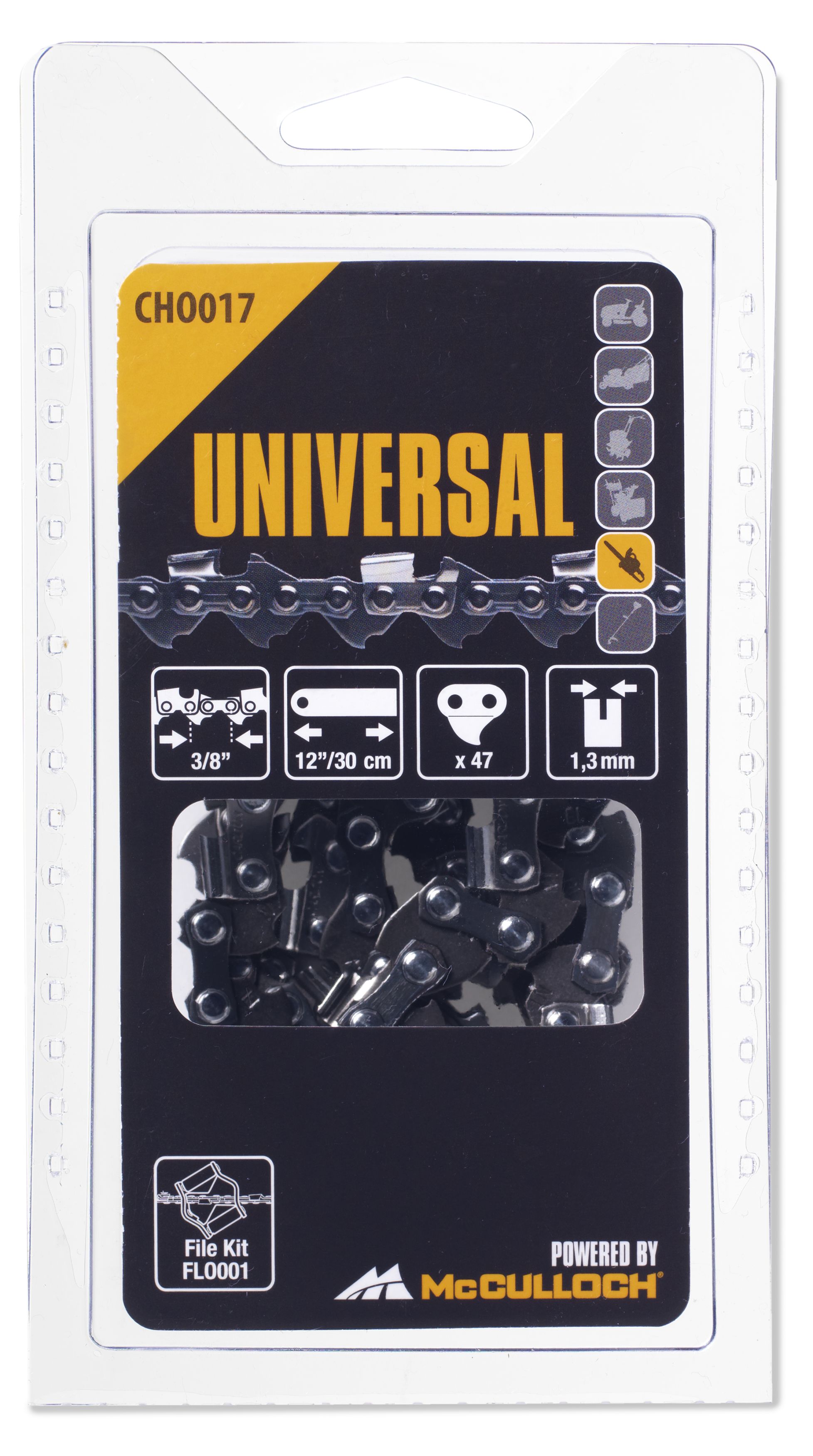 Cadena 12\\\" / 30 cm / 47 eslabones / 3/8\\\" / 1,3 mm