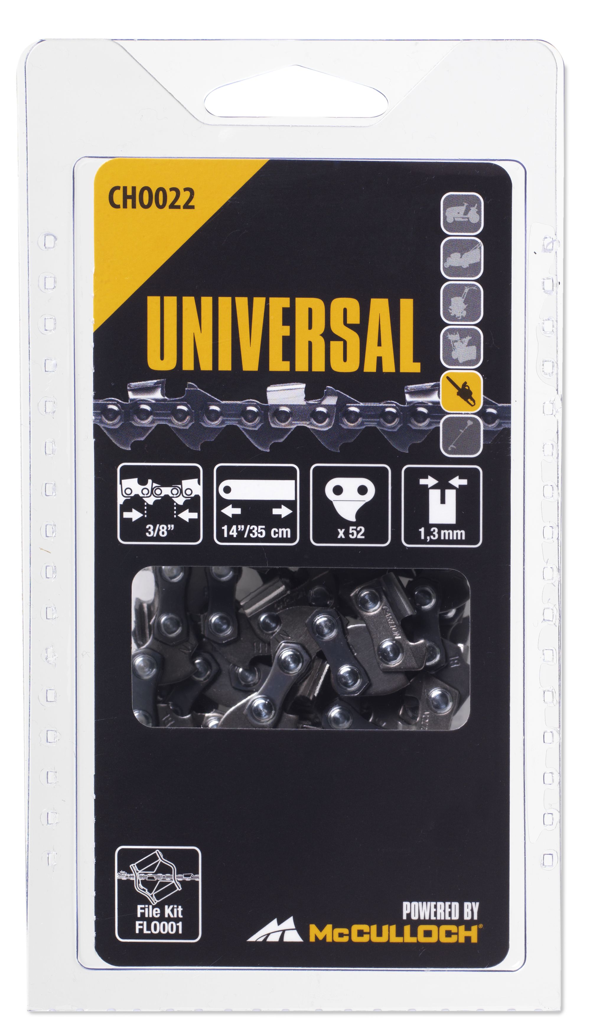 Cadena 14\\\"/ 35 cm / 52 eslabones / 3/8\\\" / 1,3 mm