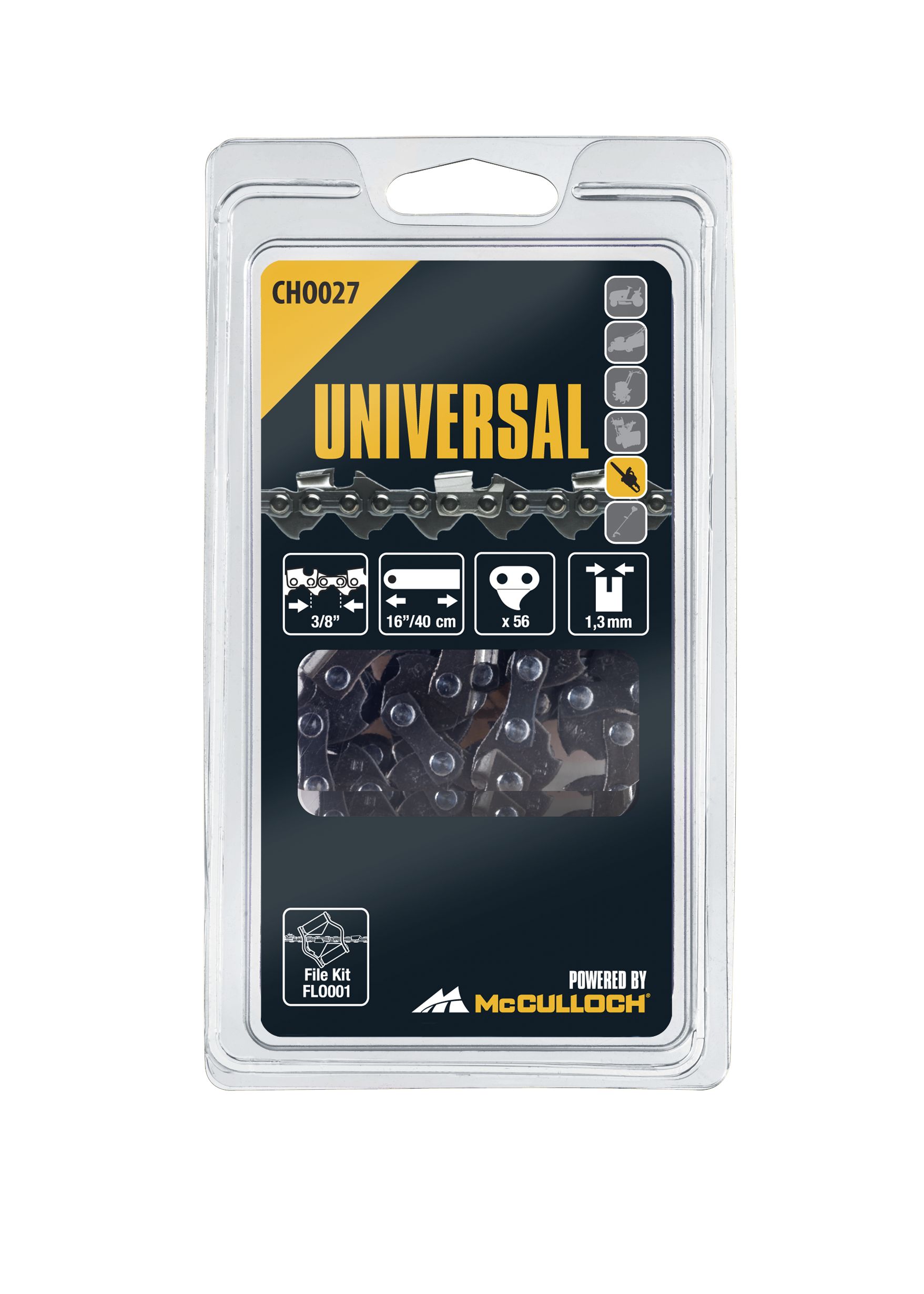 Cadena de 16 \\\"/40cm    56 eslabones    3/8 \\\"    1.3mm- CHO027