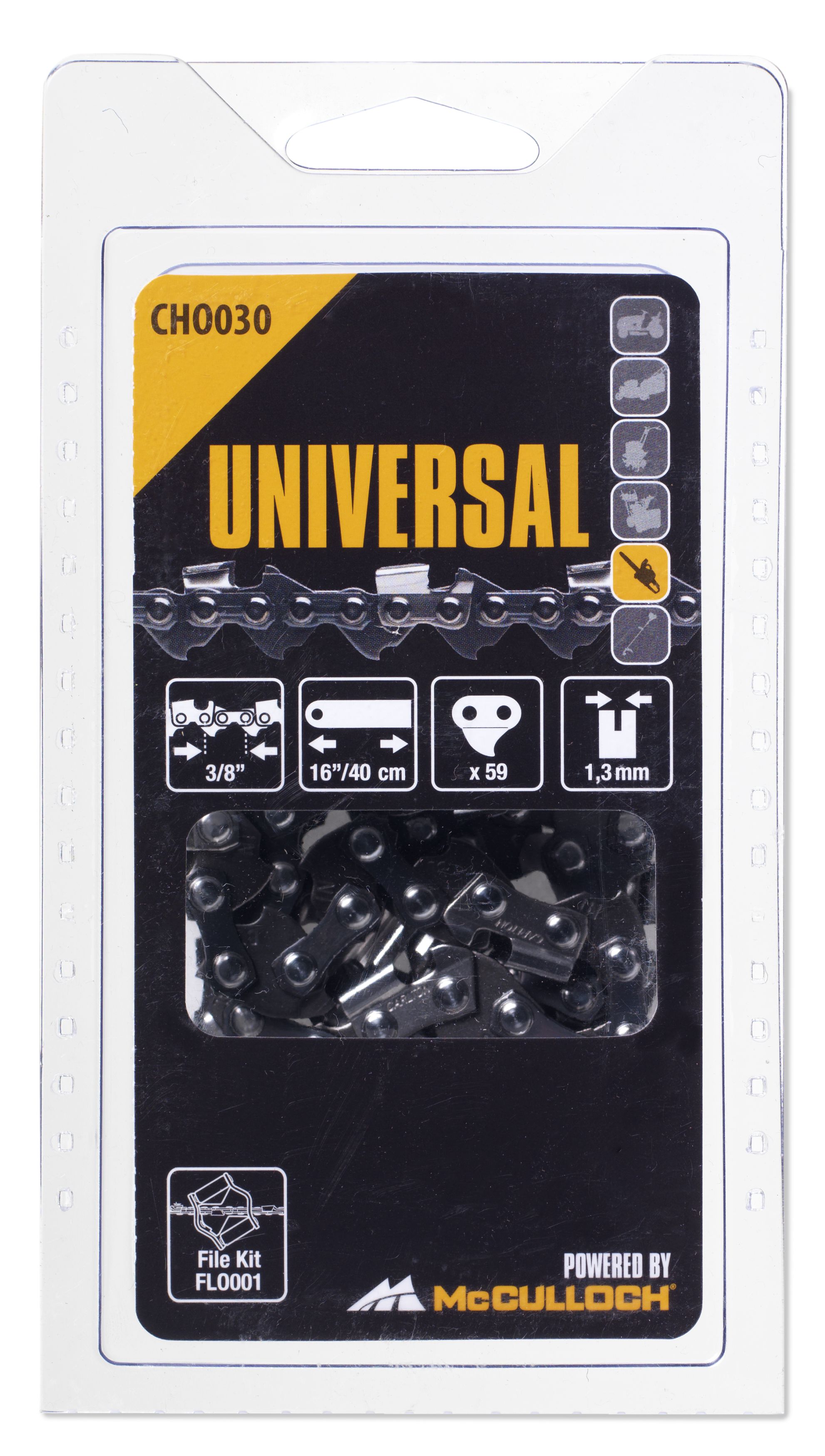 Cadena 16\\\" / 40 cm / 59 eslabones / 3/8\\\" / 1,3 mm