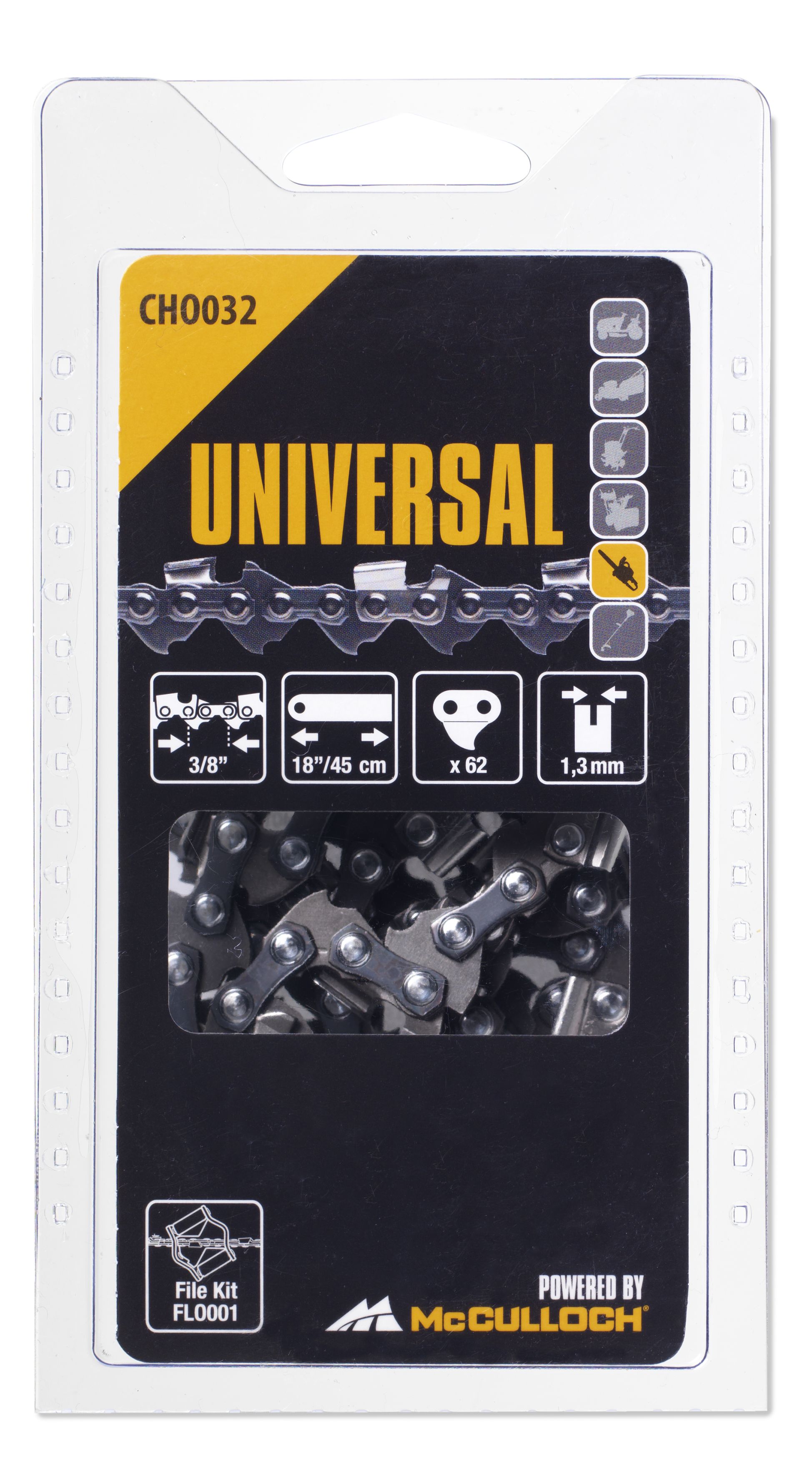 Cadena 18\\\" / 45 cm / 62 eslabones / 3/8\\\" / 1,3 mm