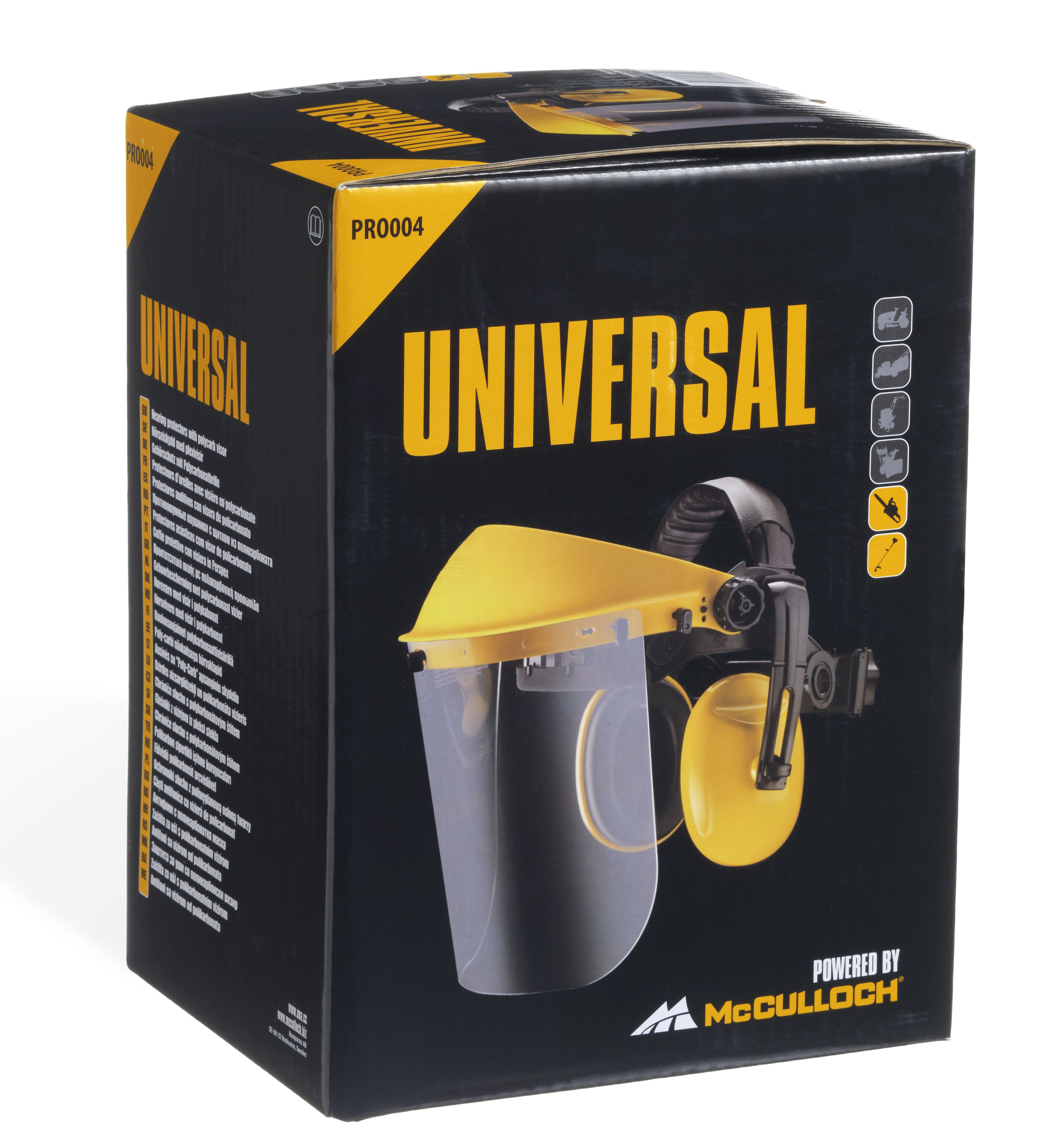 Visera plástica regulable con orejeras