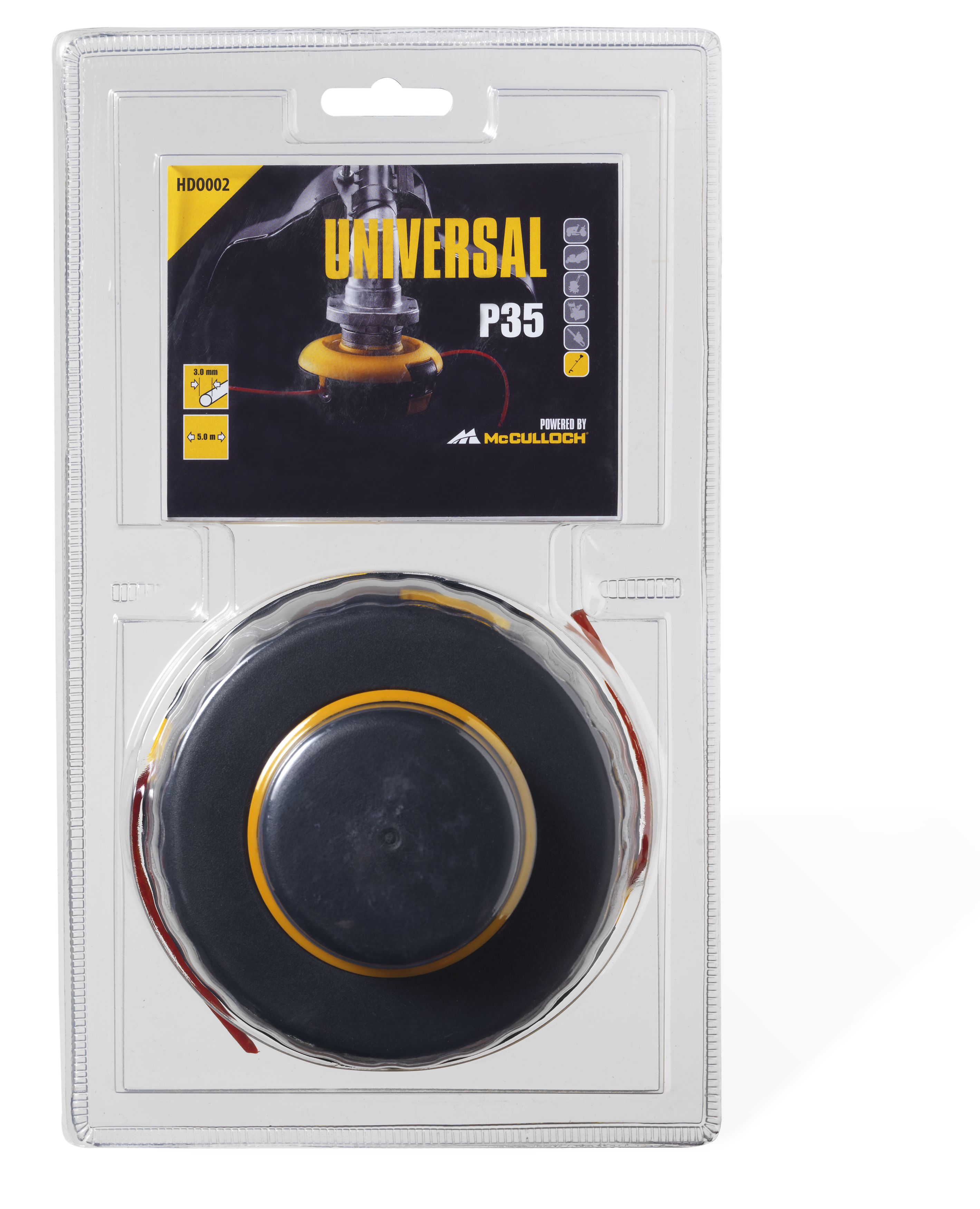 Cabezal 2 hilos de nylon P35 - cabezal+ bobina+ hilo Ø 3mm x 5m- HDO002