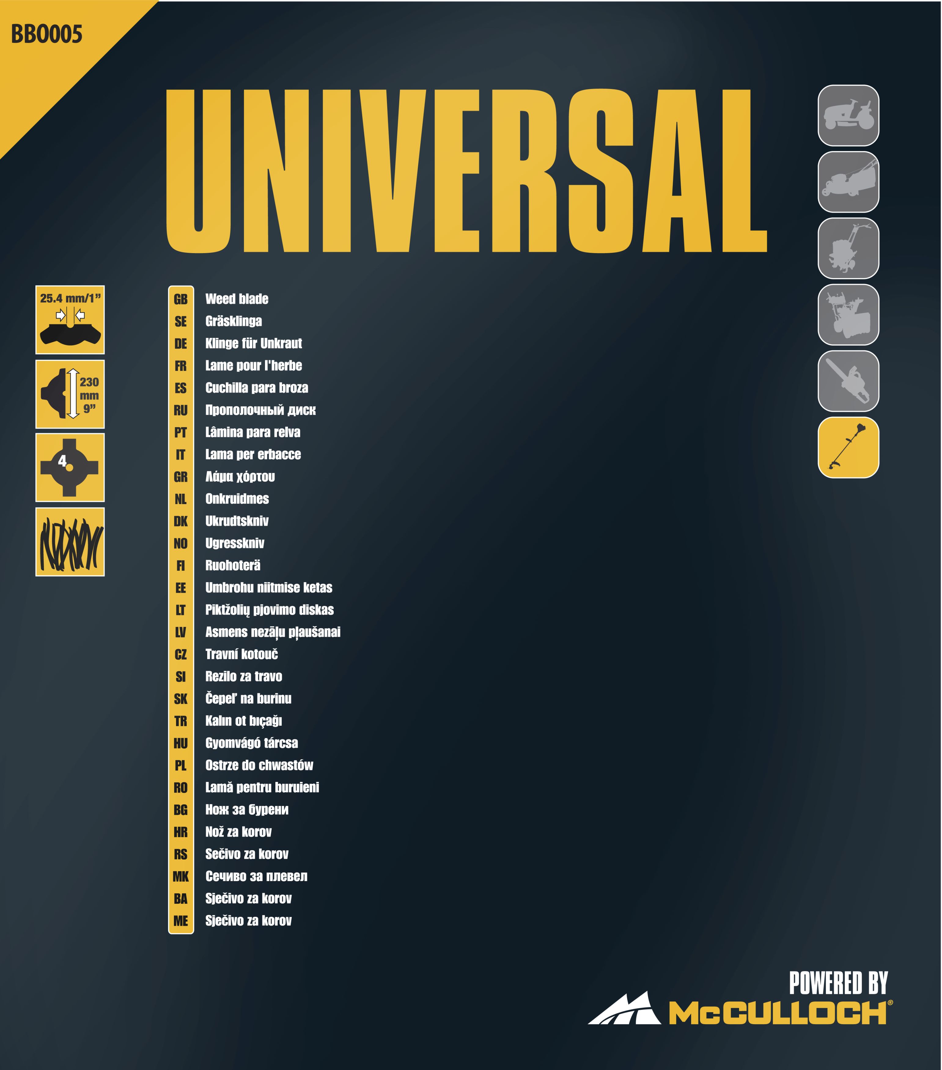 Disco de 4 puntas Ø corte 230mm 25 mm de eje