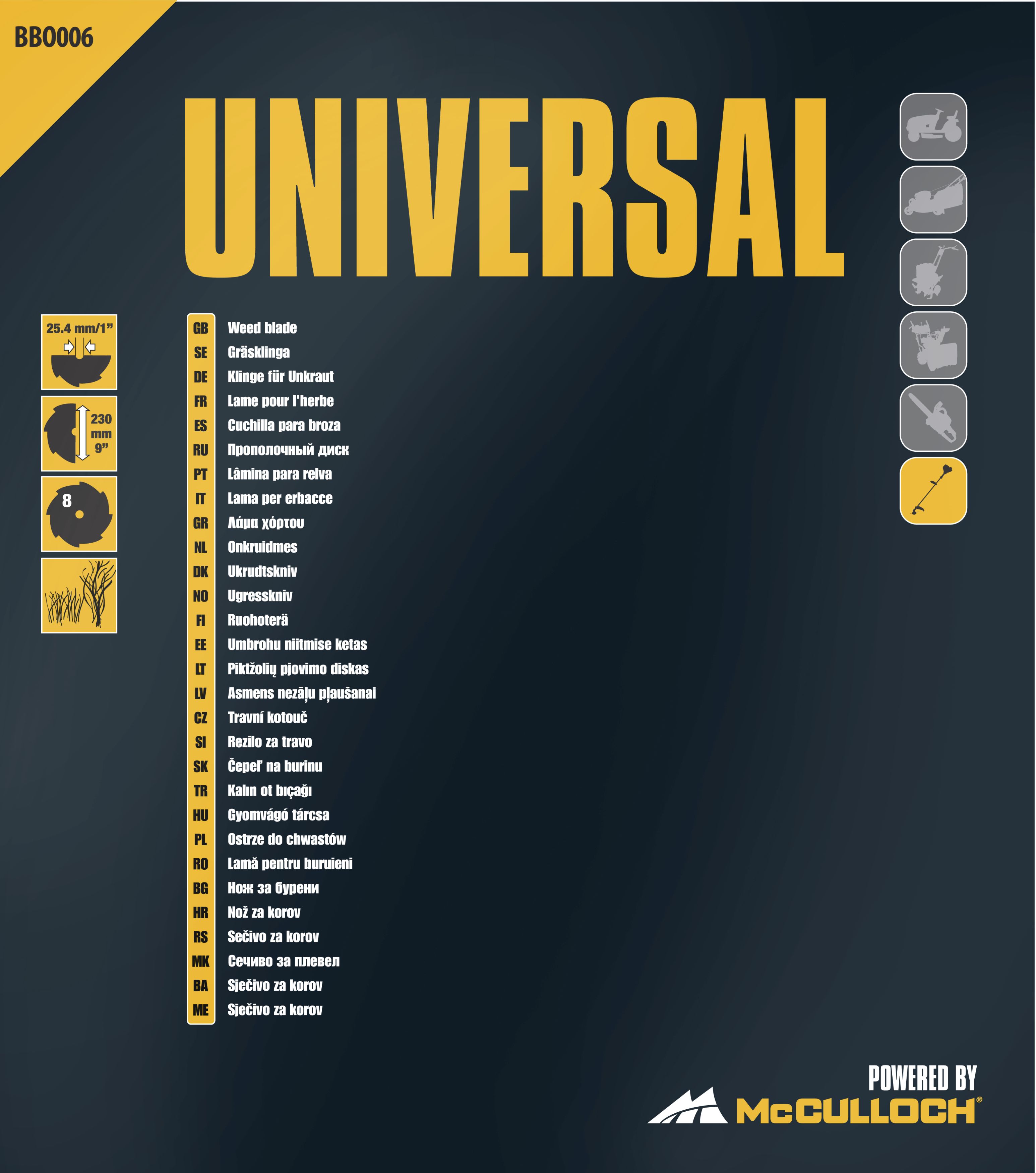 Disco de 8 puntas Ø corte 230mm 25 mm de eje