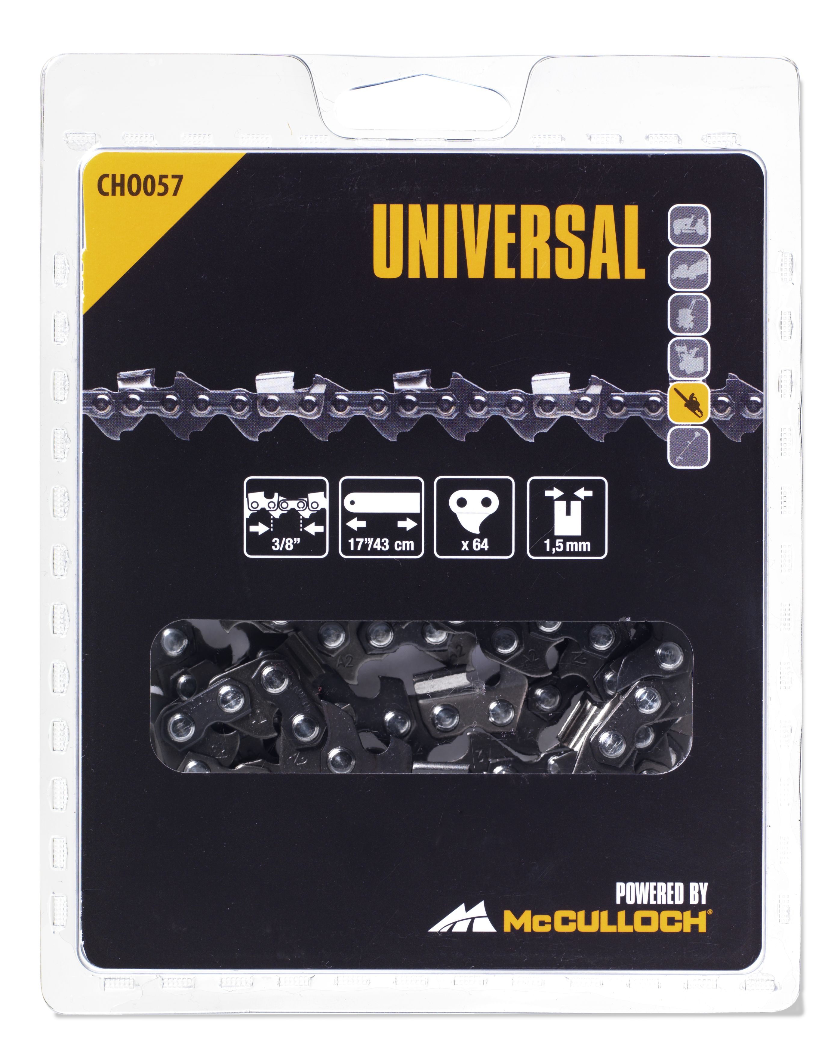 Cadena 17\\\" / 43 cm / 64 eslabones / 3/8\\\" / 1,5 mm