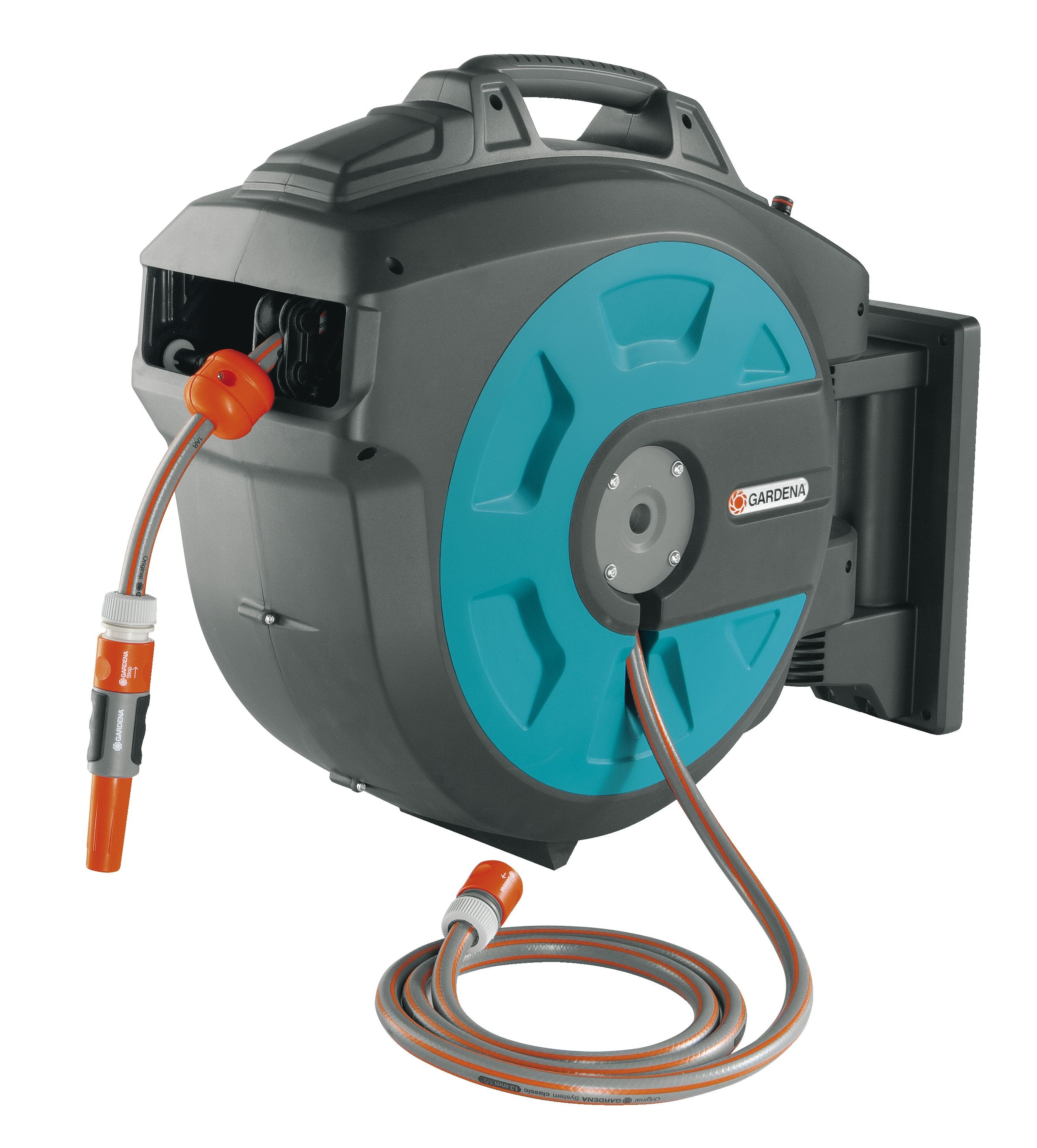 Soporte portamanguera mural roll-up automatic 25/35