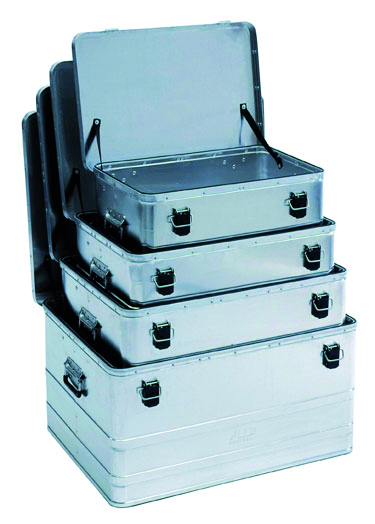 Caja de 0,80 mm de espesor. Capacidad: 140 litros/90 kg
