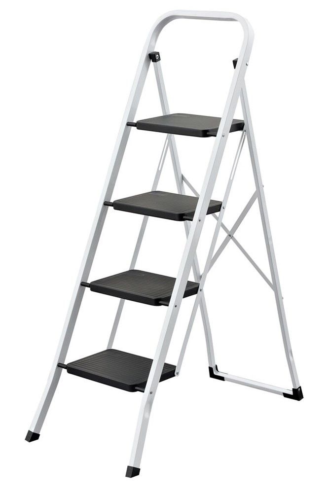 Taburete de hierro de 2 peldaños ancho