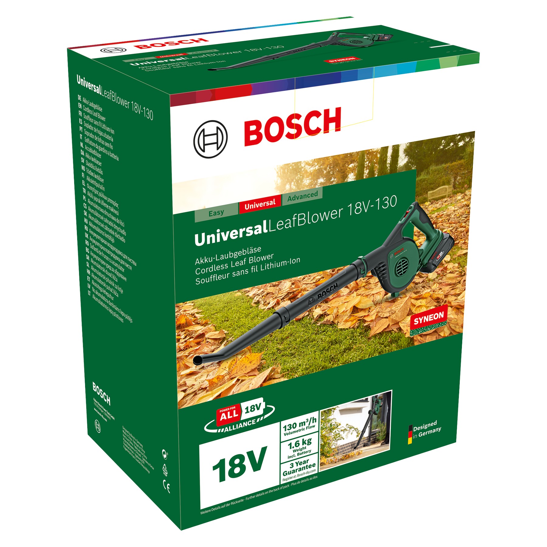 Soplador de hojas a batería UniversalLeafBlower 18V-130