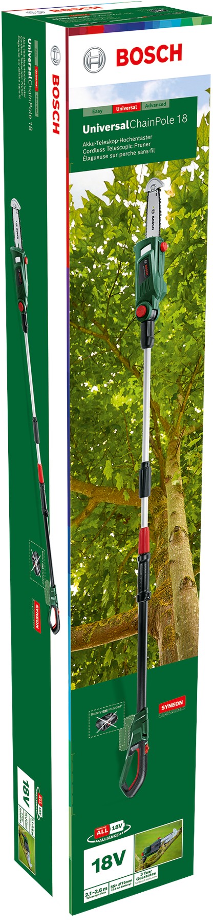 Podador telescópico a batería UniversalChainPole 18