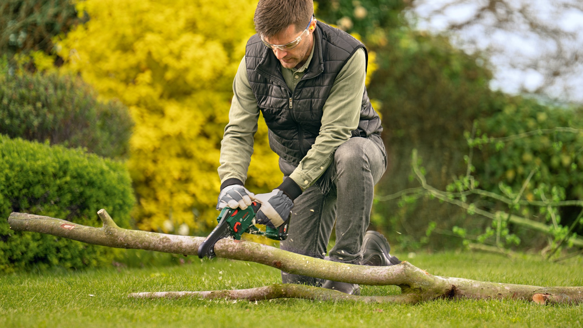 Sierra de cadena a batería EasyChain 18V-15-7