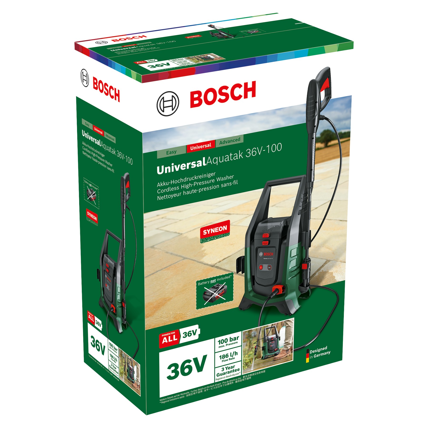 Hidrolimpiadora de alta presión a batería UniversalAquatak 36V-100