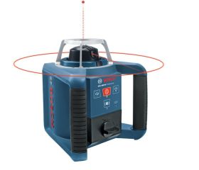 Bosch Professional Nivel láser giratorio GRL 300 HV (haz de luz roja, receptor láser LR 1, alcance: hasta 300 m de diámetro, en maletín)