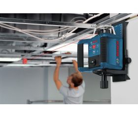 Bosch Professional Nivel láser giratorio GRL 300 HV (haz de luz roja, receptor láser LR 1, alcance: hasta 300 m de diámetro, en maletín)