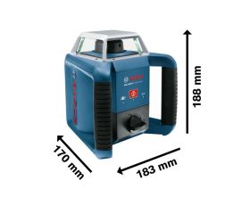 Bosch Professional Nivel láser giratorio GRL 400 H (uso con un solo botón, alcance Ø: hasta 400m, en maletín)