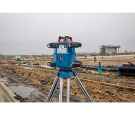 Bosch Professional Sistema 18V Nivel láser giratorio GRL 600 CHV (1 batería 18V x 4.0 Ah + cargador, función aplicación, alcance Ø: hasta 600m, en maletín)